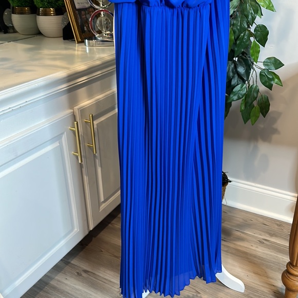 🆕NWT Sam Edelman Royal Blue, Pleated Maxi Skirt, S - Picture 3 of 13